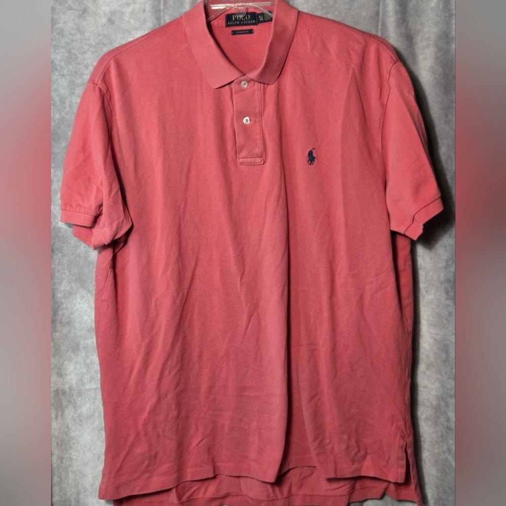 Vintage Polo Ralph Lauren Polo Shirt Terracotta Mens Size XL Classic Fit